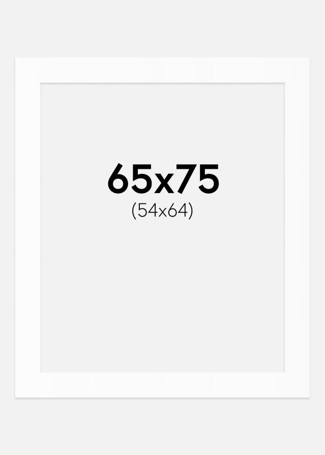 Paspartu Baltas Standartas (Balta Šerdis) 65x75 cm (54x64)