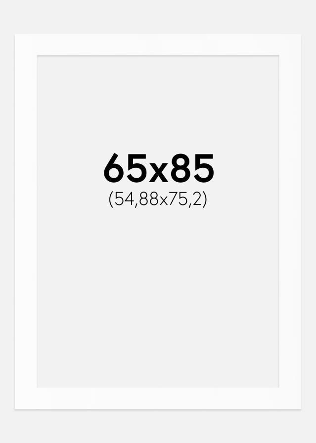 Paspartu Baltas Standartas (Balta Šerdis) 65x85 cm (54,88x75,2)