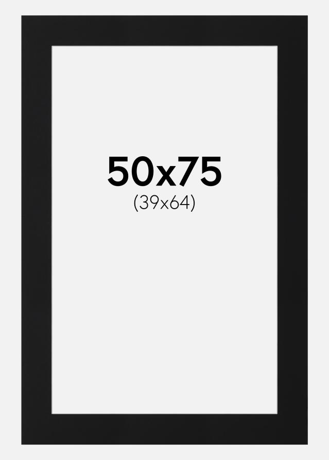 Paspartu Juodas Standartas (Balta Šerdis) 50x75 cm (39x64)