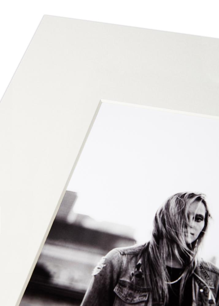 Paspartu XL Baltas Balta šerdis 40x50 cm (20x28,7 - A4)