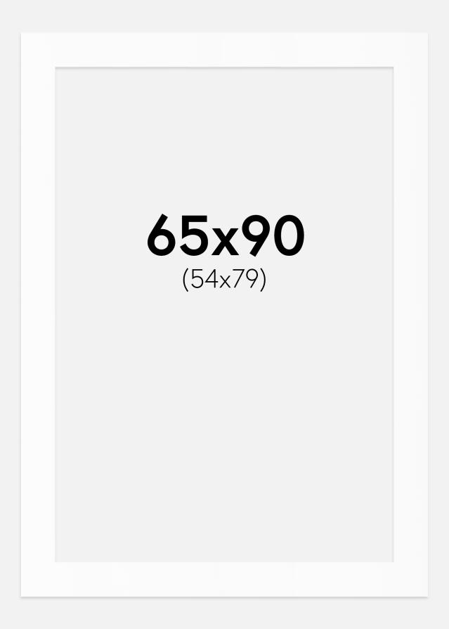 Paspartu Baltas Standartas (Balta Šerdis) 65x90 cm (54x79)