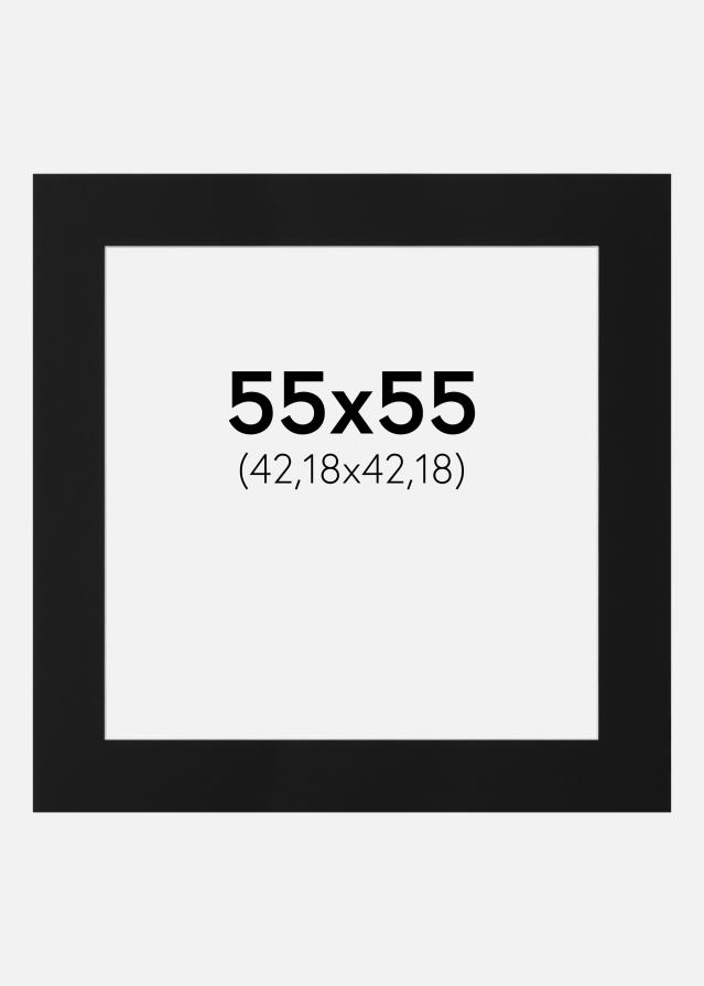 Paspartu Juodas Standartas (Balta Šerdis) 55x55 cm (42,18x42,18)
