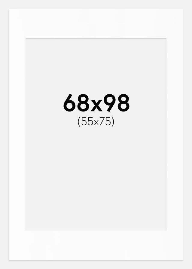 Paspartu Baltas Standartas (Balta Šerdis) 68x98 cm (55x75)