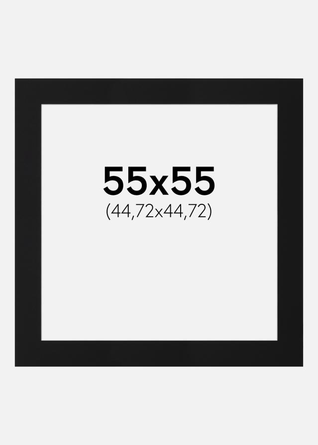 Paspartu Juodas Standartas (Balta Šerdis) 55x55 cm (44,72x44,72)