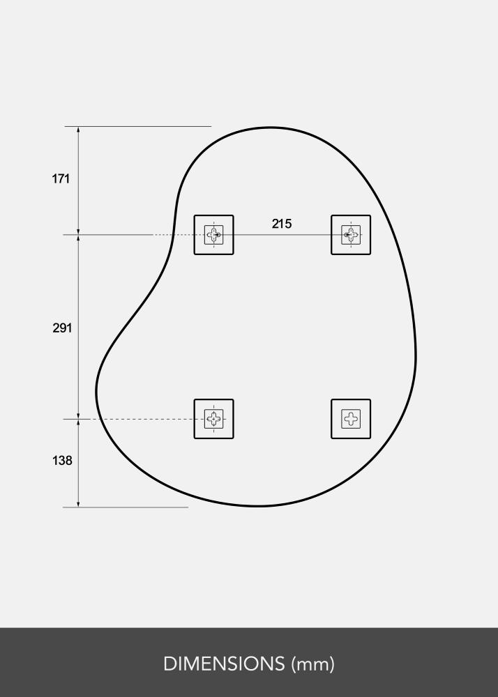 Veidrodis Cashew 50x60 cm