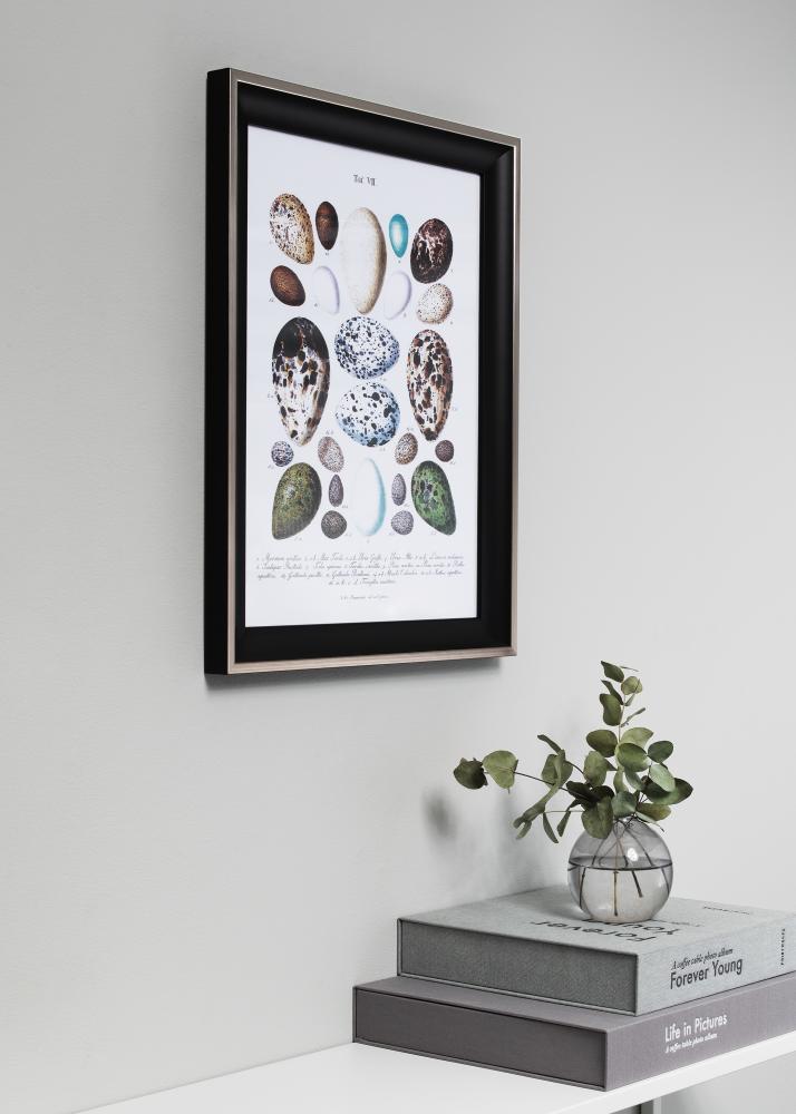 Rėmas Öjaren Juodas-sidabrinis 70x100 cm - Paspartu Juodas 59,4x84 cm (A1)