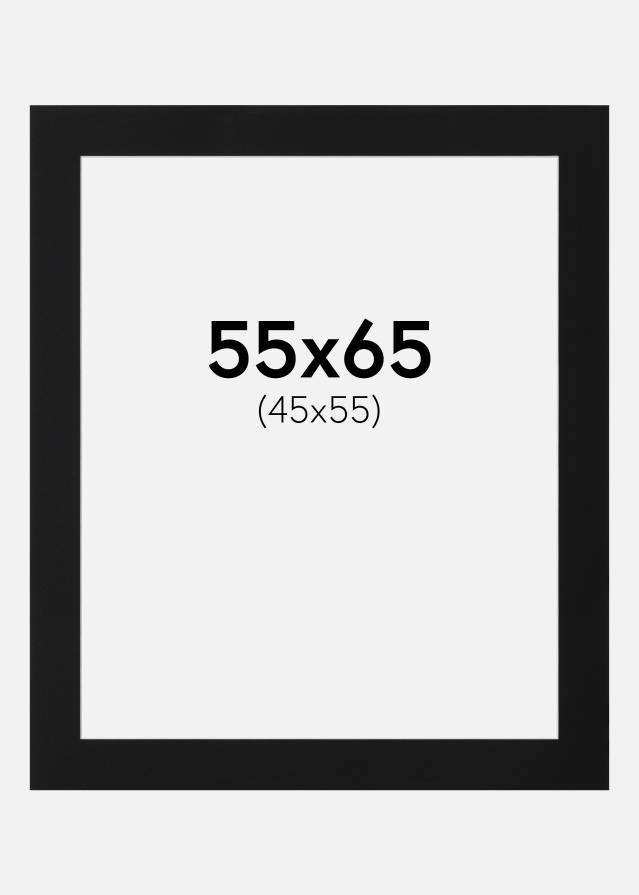 Paspartu Juodas Standartas (Balta Šerdis) 55x65 cm (45x55)