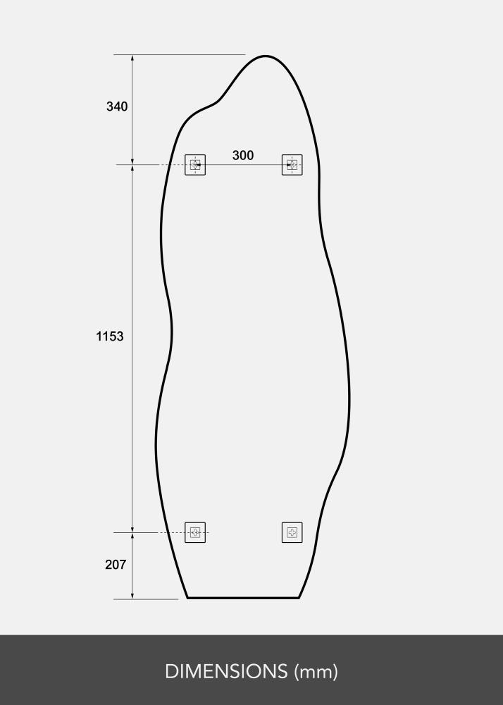 Veidrodis Echo 60x170 cm
