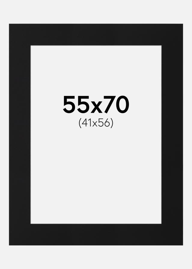 Paspartu Juodas Standartas (Balta Šerdis) 55x70 cm (41x56)