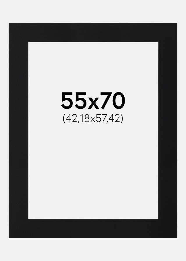 Paspartu Juodas Standartas (Balta Šerdis) 55x70 cm (42,18x57,42)