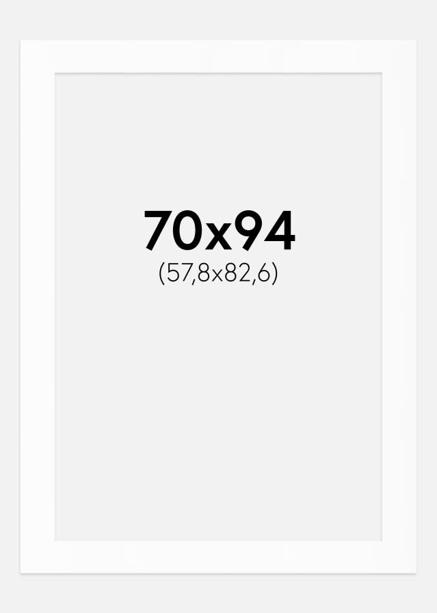 Paspartu Baltas Standartas (Balta Šerdis) 70x94 cm (57,8x82,6)