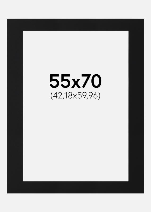 Paspartu Juodas Standartas (Balta Šerdis) 55x70 cm (42,18x59,96)