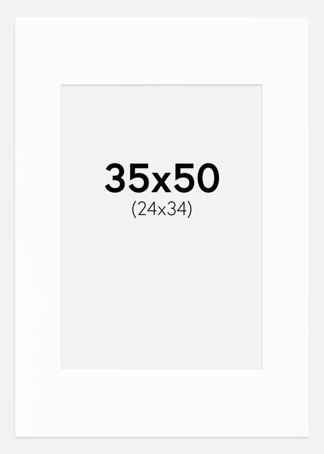 Paspartu Canson Baltas Balta šerdis 35x50 cm (24x34)