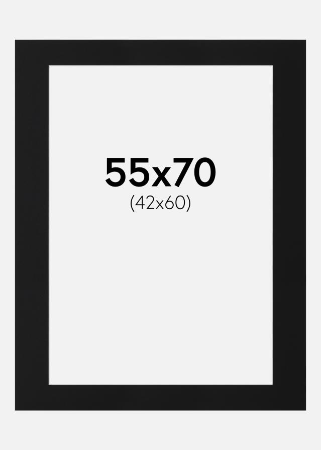 Paspartu Juodas Standartas (Balta Šerdis) 55x70 cm (42x60)