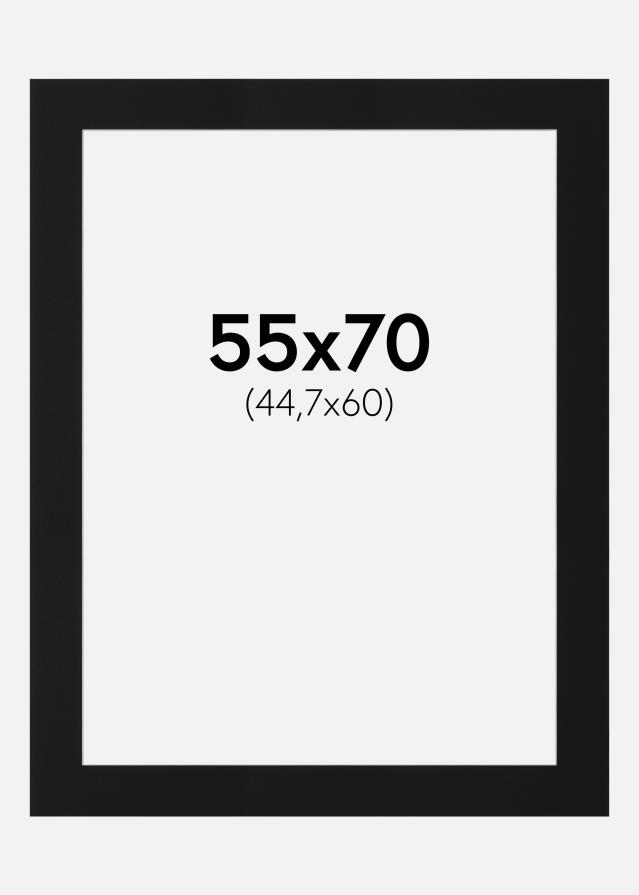 Paspartu Juodas Standartas (Balta Šerdis) 55x70 cm (44,7x60)