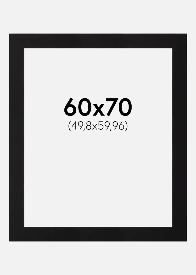 Paspartu Canson Juodas Balta šerdis 60x70 cm (49,8x59,96)