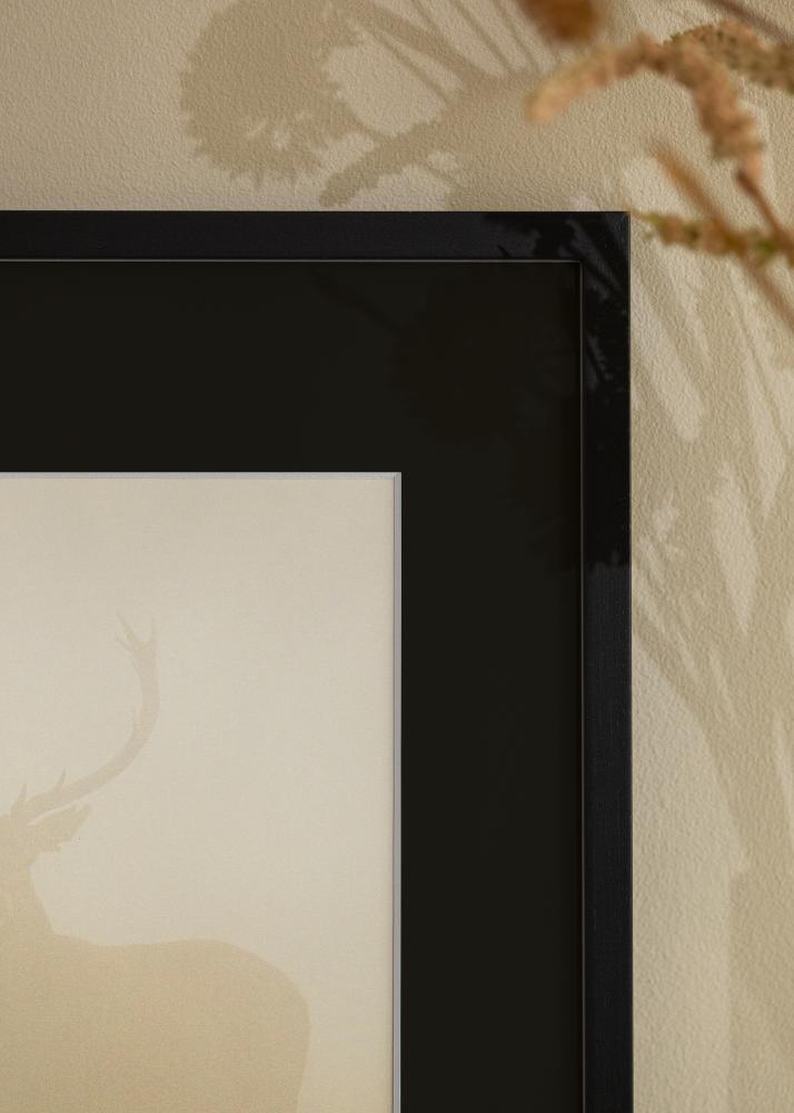 Rėmas Edsbyn Juodas 40x40 cm - Paspartu Juodas 10x10 inches (25,4x25,4 cm)