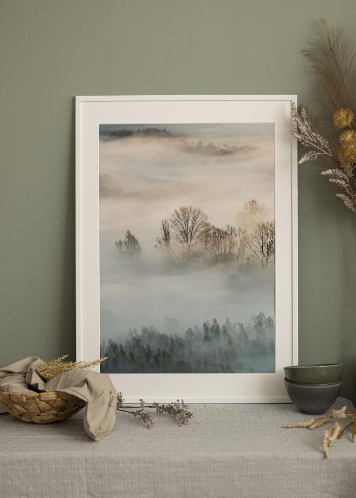 Rėmas Kaspar Baltas 50x70 cm - Paspartu Baltas 16x24 inches