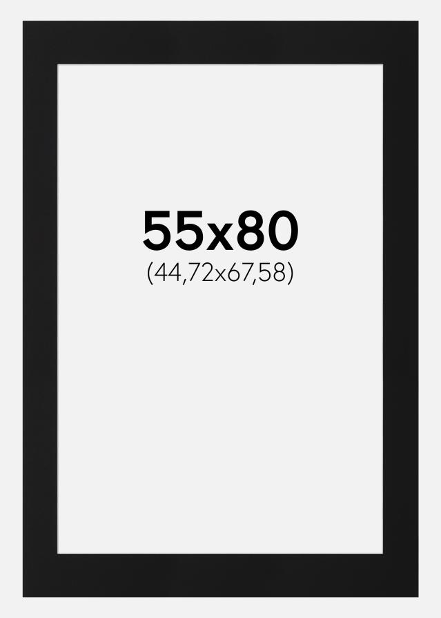 Paspartu Juodas Standartas (Balta Šerdis) 55x80 cm (44,72x67,58)