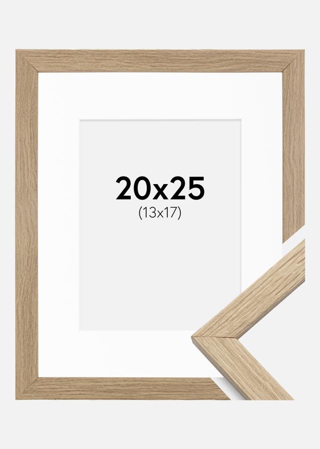 Rėmas Stilingas Ąžuolas 20x25 cm - Paspartu Baltas 14x18 cm