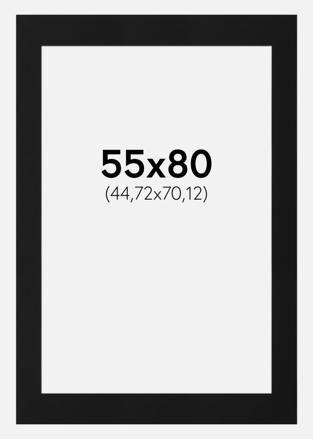 Paspartu Juodas Standartas (Balta Šerdis) 55x80 cm (44,72x70,12)