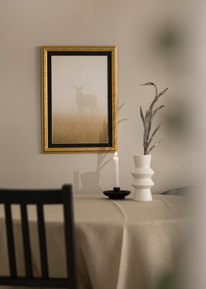 Rėmas Nostalgia Auksas 35x45 cm - Paspartu Juodas 11x14 inches