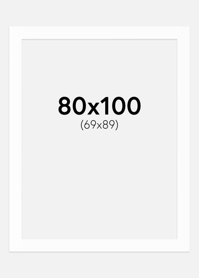 Paspartu Baltas Balta šerdis 80x100 cm (69x89)