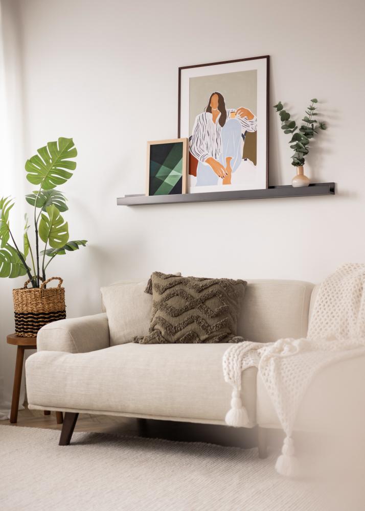 KAILA Paveikslų lentyna Juoda 120 cm