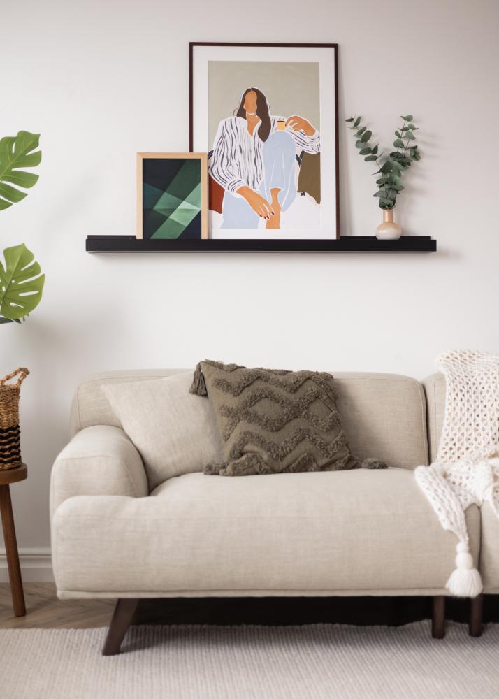 KAILA Paveikslų lentyna Juoda 120 cm