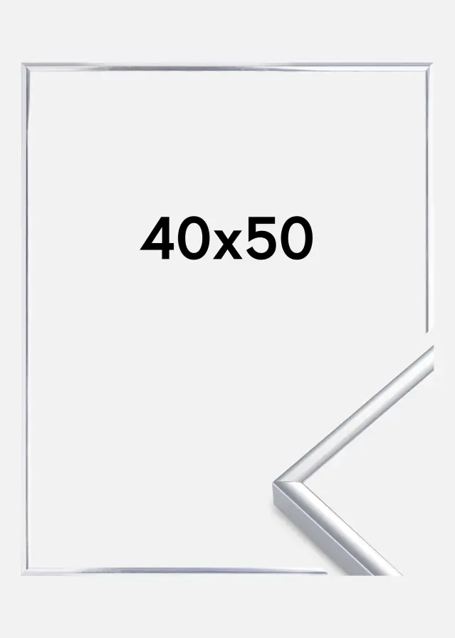 Rėmas Akiuminis Akrilo stiklas Blizgus sidabrinis 40x50 cm