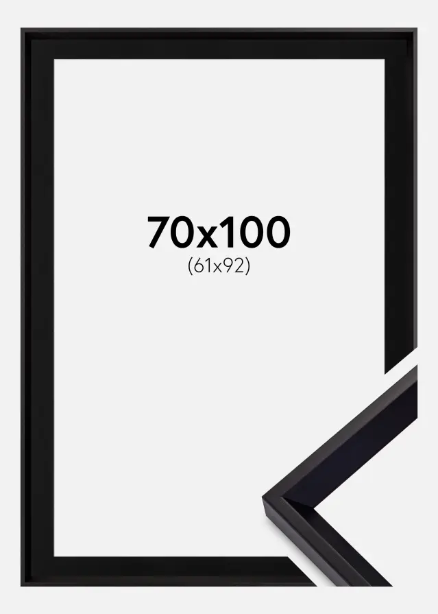Rėmas Globe Juodas 70x100 cm - Paspartu Juodas 62x93 cm