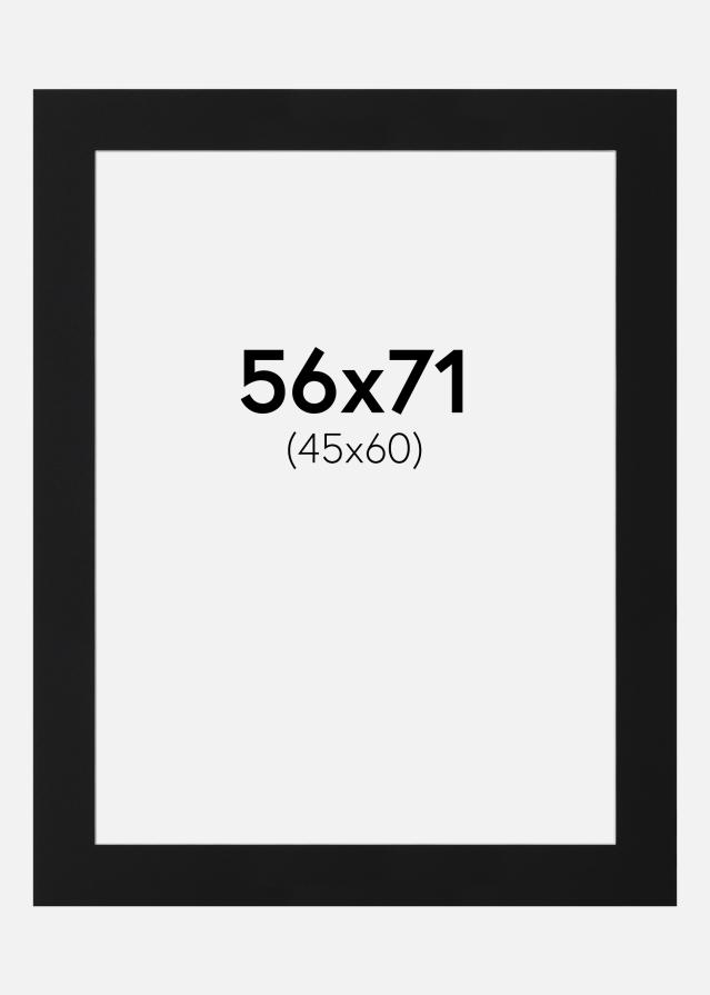 Paspartu Juodas Standartas (Balta Šerdis) 56x71 cm (45x60)