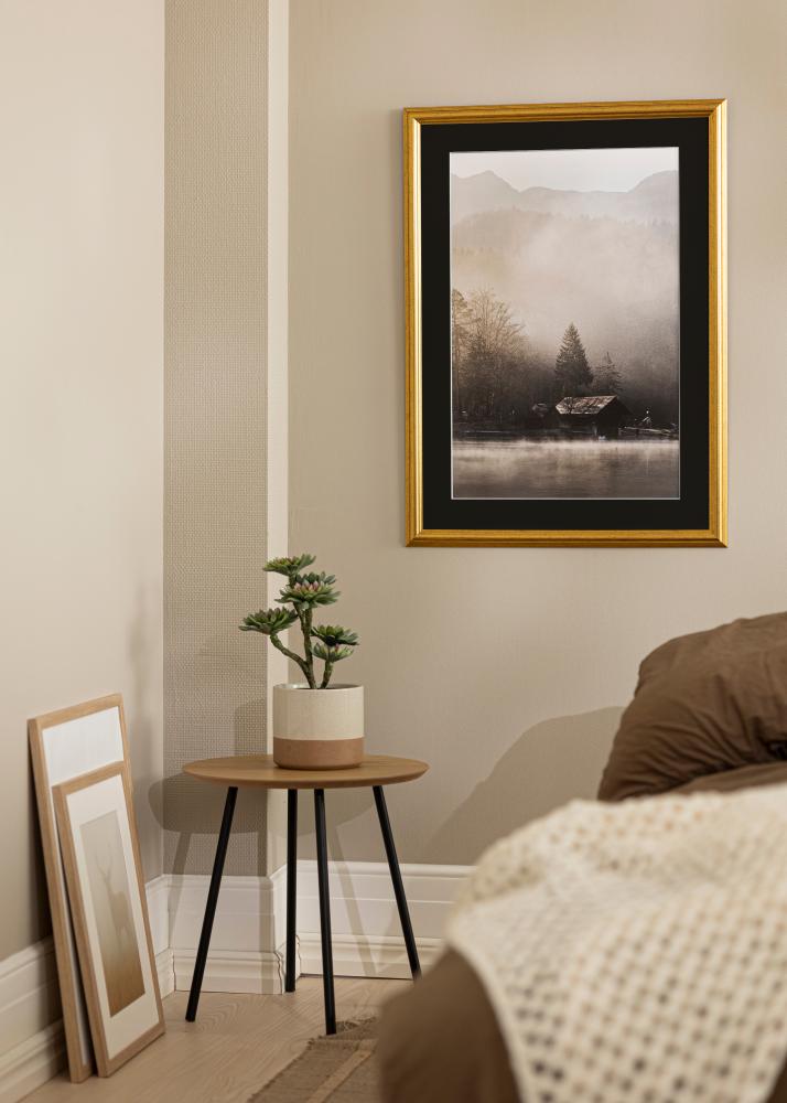 Rėmas Västkusten Auksas 40x100 cm - Paspartu Juodas 30x90 cm