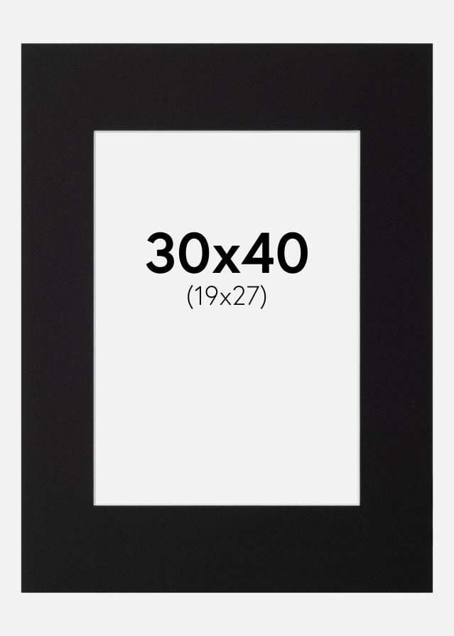 Paspartu Canson Juodas Balta šerdis 30x40 cm (19x27)