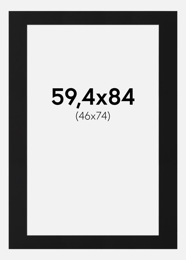 Paspartu Juodas Standartas (Balta Šerdis) 59,4x84 cm (46x74)