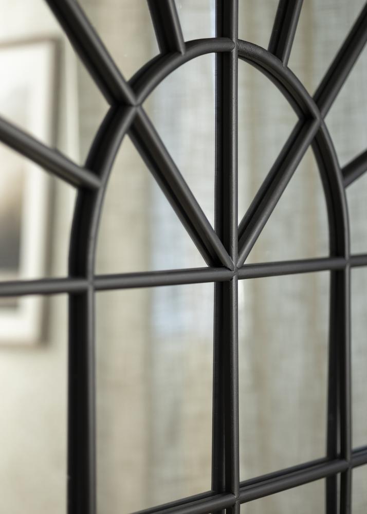 Veidrodis Window pušis Dome Juodas 103x180 cm