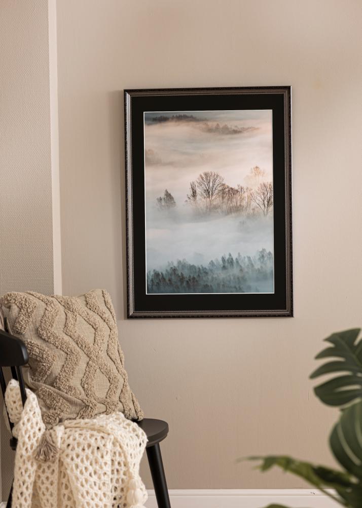 Rėmas Abisko Sidabras 30x40 cm - Paspartu Juodas 18x27 cm