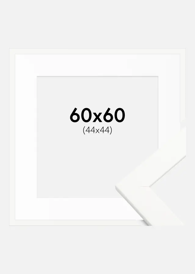Rėmas Trendline Baltas 60x60 cm - Paspartu Baltas 45x45 cm