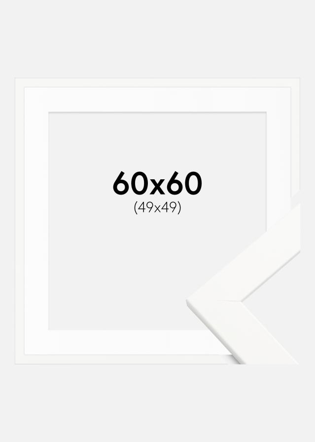 Rėmas Trendline Baltas 60x60 cm - Paspartu Baltas 50x50 cm