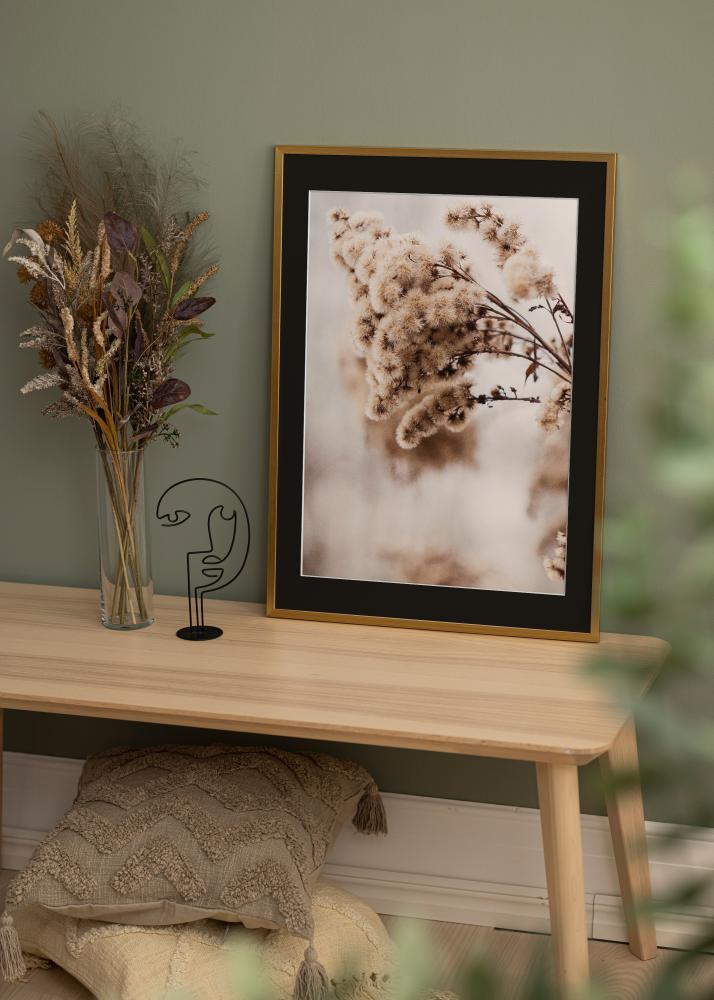 Rėmas Edsbyn Auksas 30x40 cm - Paspartu Juodas 8x12 inches