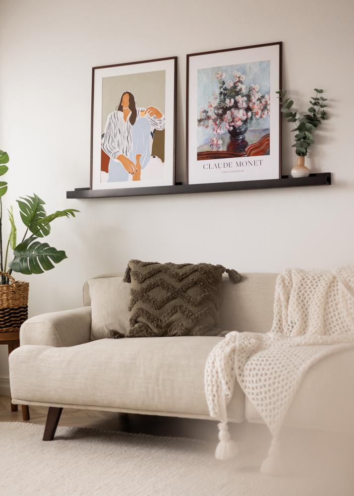 KAILA Paveikslų lentyna Juoda 140 cm