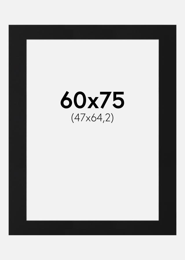 Paspartu Juodas Standartas (Balta Šerdis) 60x75 cm (47x64,2)