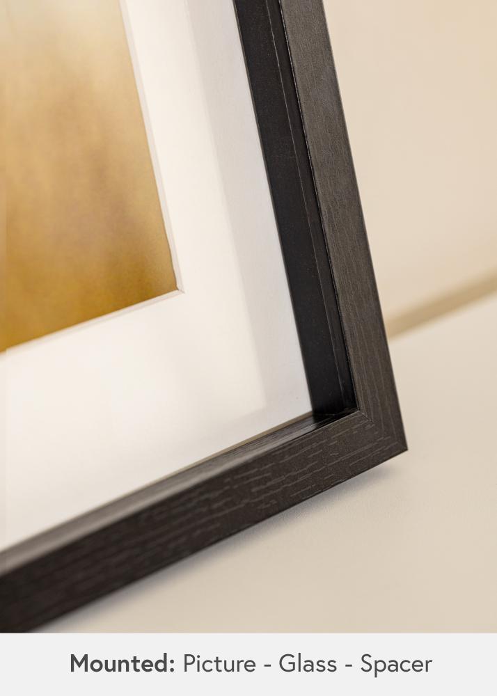 BGA Dėžutės rėmas Akrilo stiklas Juodas 50x60 cm