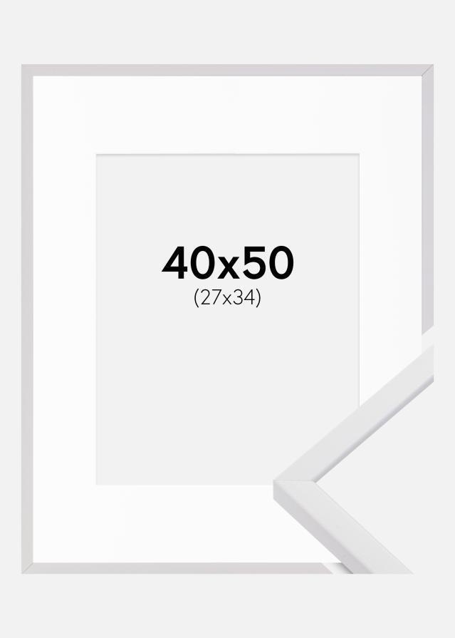 Rėmas E-Line Baltas 40x50 cm - Paspartu Baltas 28x35 cm