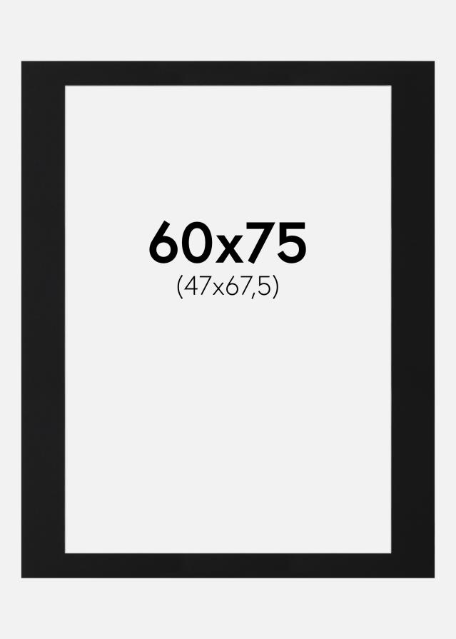 Paspartu Juodas Standartas (Balta Šerdis) 60x75 cm (47x67,5)