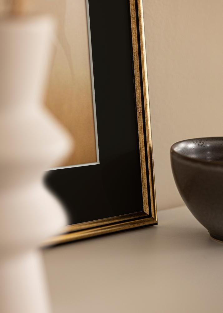 Rėmas Horndal Auksas 18x24 cm - Paspartu Juodas 13x18 cm