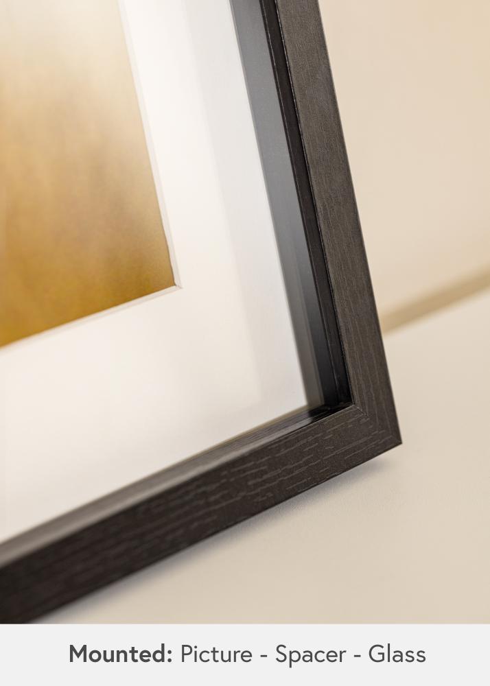 BGA Dėžutės rėmas Akrilo stiklas Juodas 50x60 cm