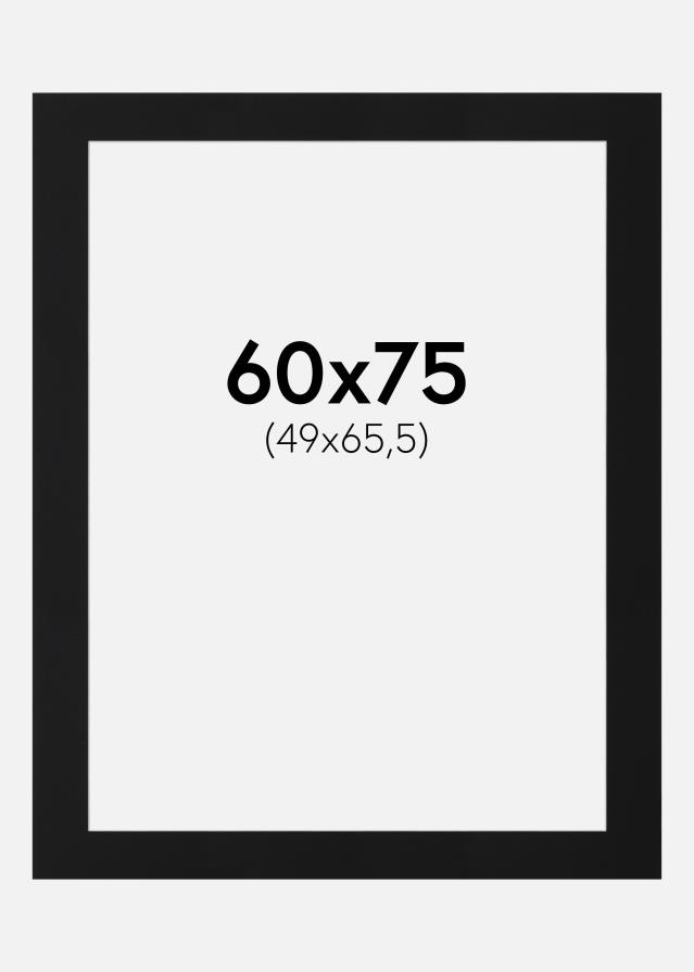 Paspartu Juodas Standartas (Balta Šerdis) 60x75 cm (49x65,5)