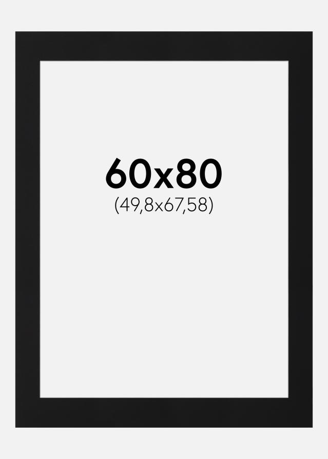 Paspartu Juodas Standartas (Balta Šerdis) 60x80 cm (49,8x67,58)