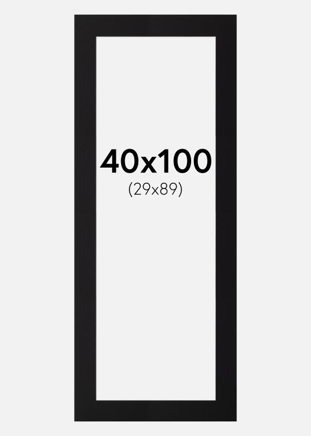 Paspartu Juodas Standartas Balta šerdis 40x100 cm (29x89)